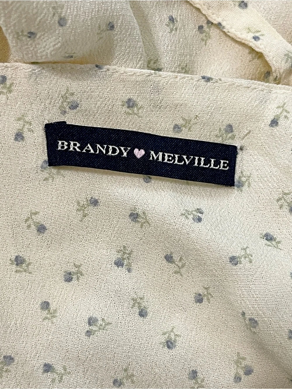 Brandy Melville Ditsy Floral Maxi  Slip Dress | Ivory | Size Small